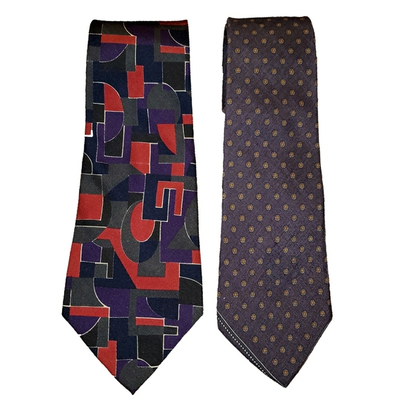 Vintage 90s Silk Tie Bundle - Harry Rosen - Picture 1 of 2